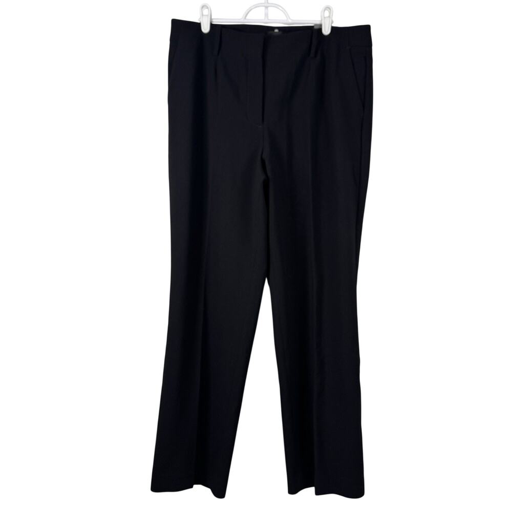 Talbots Southampton Straight Leg Dress Pants Women's 14 Petite Black High Rise